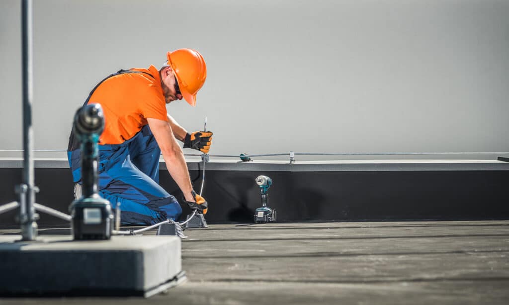 Close-up of durable EPDM rubber roofing, showcasing flexibility, weather resistance, and suitability for flat and low-slope roofs.